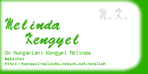 melinda kengyel business card